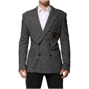 Dolce & Gabbana, Heren, Jassen, Grijs, Maat: M Katoen,