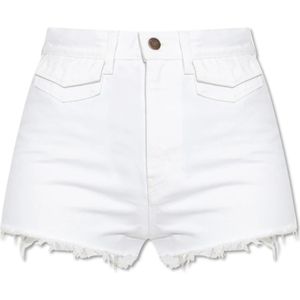 Chloé, Dames, Korte broeken, Wit, Maat: W26 Denim,