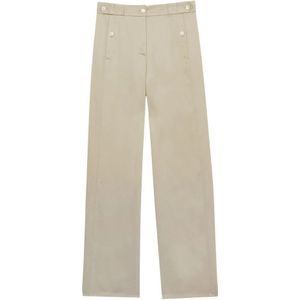 Ines de la Fressange Paris, Dames, Broeken, Beige, Maat: 2XS Linnen,