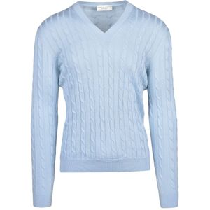Filippo De Laurentiis, Heren, Truien, Blauw, Maat: M Katoen,