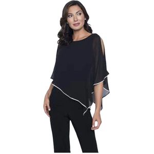 Frank Lyman, Dames, Blouses & Shirts, Zwart, Maat: 2XL Chiffon,