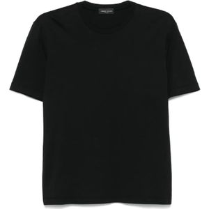 Roberto Collina, Heren, Tops, Zwart, Maat: S Katoen,