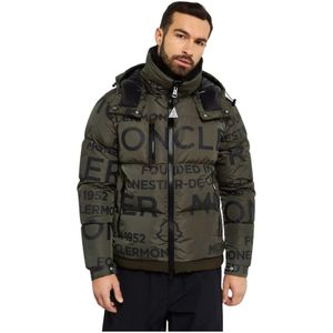 Moncler, Heren, Jassen, Groen, Maat: L Polyamide,