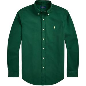 Polo Ralph Lauren, Heren, Overhemden, Groen, Maat: M