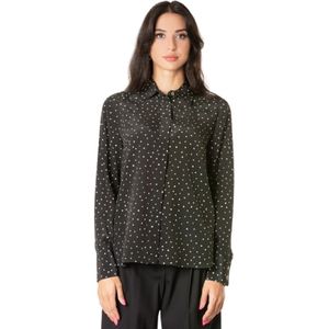 Max Mara Studio, Dames, Blouses & Shirts, Zwart, Maat: XL Zijde,