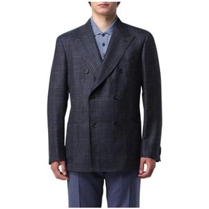 Brioni, Heren, Pakken, Blauw, Maat: 2XL Wol,