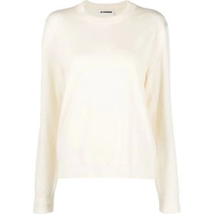 Jil Sander, Dames, Truien, Beige, Maat: 2XS Wol,