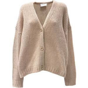 FFC Fashion, Dames, Truien, Beige, Maat: M Zijde,