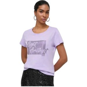 Liu Jo, Dames, Tops, Paars, Maat: XS Katoen,