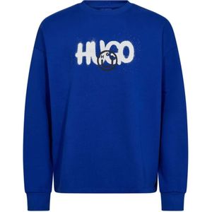 Hugo, Heren, Sweatshirts & Hoodies, Blauw, Maat: L Katoen,