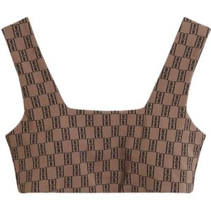 By Malene Birger, Dames, Tops, Bruin, Maat: XS Polyamide,