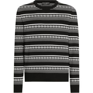 Dolce & Gabbana, Heren, Truien, Zwart, Maat: M Zijde,