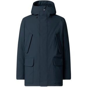 Save The Duck, Heren, Mantels, Blauw, Maat: S Flanel,