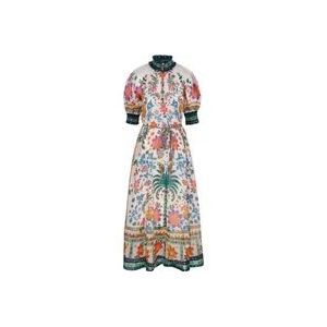 Zimmermann Crème Multi Swing Maxi Jurk , Multicolor , Dames , Maat: L