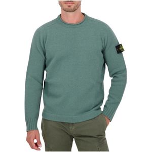 Stone Island, Heren, Truien, Groen, Maat: S Wol,