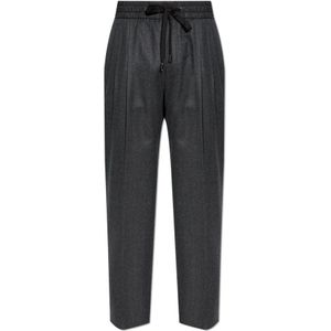 Dolce & Gabbana, Heren, Broeken, Grijs, Maat: L Wol,