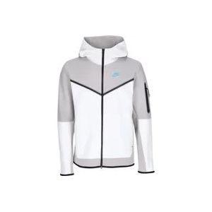 Nike Lichtgewicht rits hoodie , Gray , Heren , Maat: XL