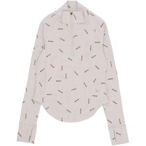 Nike, Dames, Tops, Beige, Maat: M Katoen,