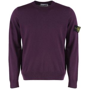Stone Island, Heren, Truien, Paars, Maat: M Wol,