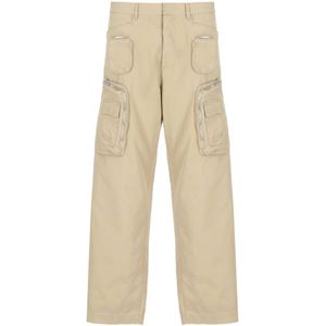 Dsquared2 Beige Cargo Broek , Beige , Heren , Maat: M