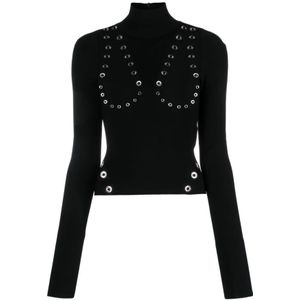 Off White, Dames, Truien, Zwart, Maat: M Viscose,