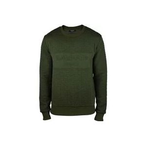 Balmain Khaki Groene Katoenen Sweatshirt , Green , Heren , Maat: L