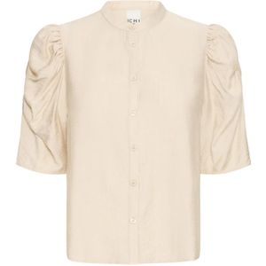 Ichi, Dames, Blouses & Shirts, Beige, Maat: XS