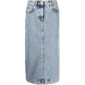 Moschino, Dames, Rokken, Blauw, Maat: XS Denim,
