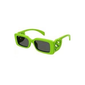 Gucci Groene zonnebril met originele accessoires , Green , Dames , Maat: 54 MM