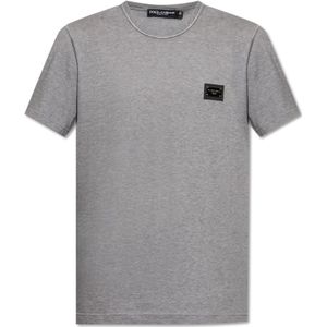Dolce & Gabbana, Heren, Tops, Grijs, Maat: S Katoen,