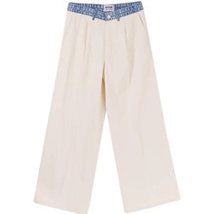 Moschino, Dames, Broeken, Beige, Maat: XS Denim,