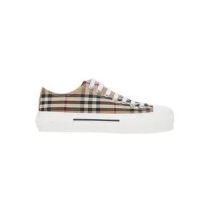 Burberry Vintage Check Low Top Sneakers , Beige , Dames , Maat: 35 1/2 EU