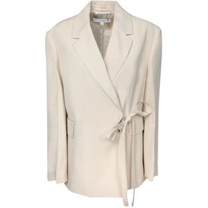 JW Anderson, Dames, Jassen, Beige, Maat: 2XS Zijde,