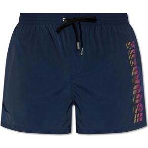 Dsquared2, Heren, Badkleding, Blauw, Maat: S Poliester,