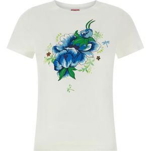 Kenzo, Dames, Tops, Wit, Maat: S Katoen,