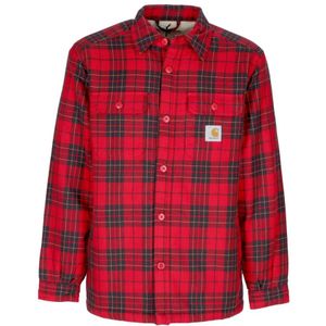 Carhartt Wip, Heren, Overhemden, Rood, Maat: S Katoen,