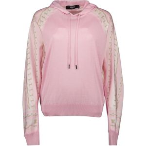 Versace, Dames, Sweatshirts & Hoodies, Roze, Maat: 2XS Katoen,
