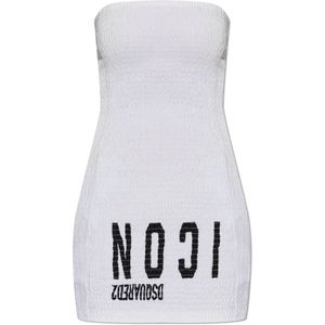 Dsquared2, Dames, Jurken, Wit, Maat: L Katoen,