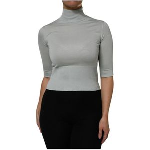 Dolce & Gabbana, Dames, Tops, Groen, Maat: 2XS Zijde,