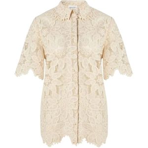 Malina, Dames, Blouses & Shirts, Beige, Maat: S