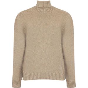 Eleventy, Heren, Truien, Beige, Maat: M Wol,