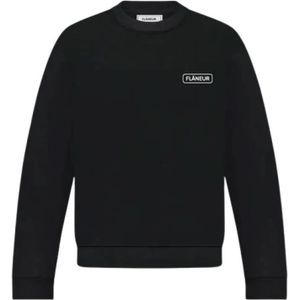 Flâneur, Heren, Sweatshirts & Hoodies, Zwart, Maat: M Katoen,