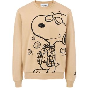 Iceberg, Heren, Sweatshirts & Hoodies, Geel, Maat: 2XL Katoen,