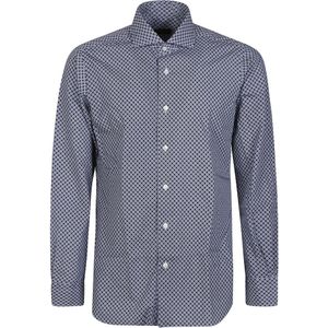 Barba Napoli, Heren, Overhemden, Blauw, Maat: 3XL Katoen,