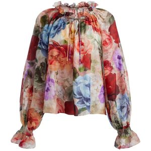 Alice + Olivia, Dames, Blouses & Shirts, Veelkleurig, Maat: S Zijde,