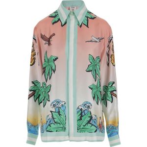 Casablanca, Dames, Blouses & Shirts, Veelkleurig, Maat: M Zijde,