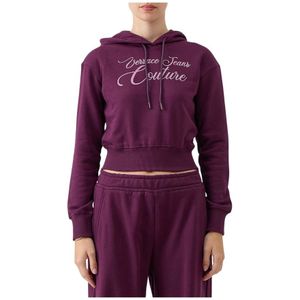 Versace Jeans Couture, Dames, Sweatshirts & Hoodies, Rood, Maat: S Katoen,