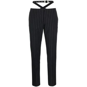 The Attico, Dames, Broeken, Blauw, Maat: 2XS Viscose,