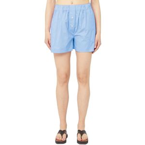 Hinnominate, Dames, Korte broeken, Blauw, Maat: L Katoen,