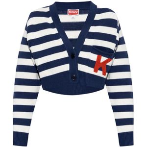 Kenzo, Dames, Truien, Blauw, Maat: M Katoen,